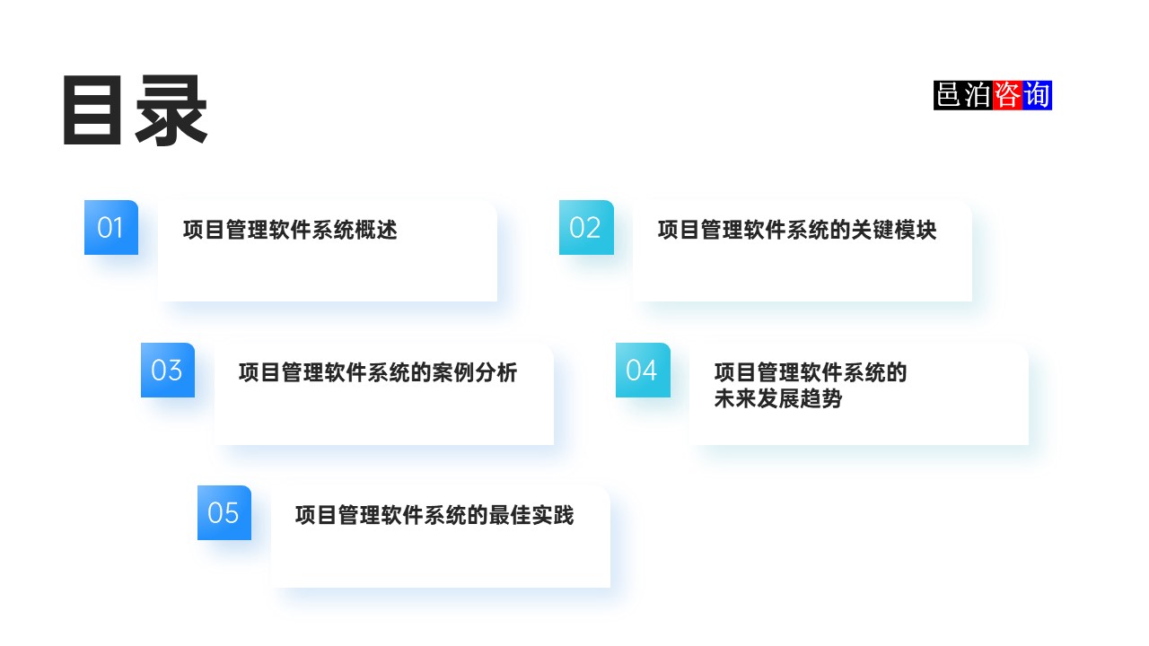 邑泊數字化智能化技術項目管理軟件系統(tǒng)目錄