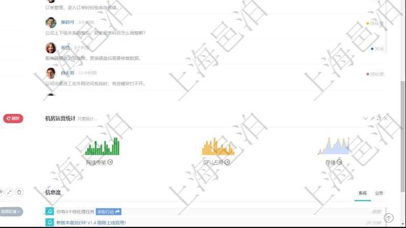 項目管理軟件財務(wù)核算管理總經(jīng)理儀表盤可以查看公司發(fā)展里程碑、公司事件時間線、銷售經(jīng)理業(yè)績統(tǒng)計、客戶支持情況、訂單統(tǒng)計及機(jī)房運(yùn)營統(tǒng)計。