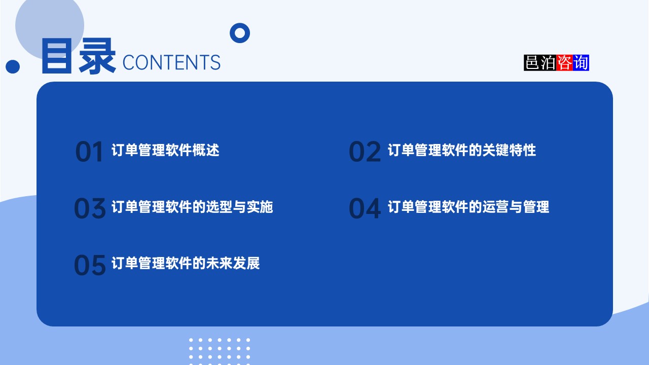 邑泊問話服務(wù)業(yè)供應(yīng)商訂單跟蹤云平臺目錄