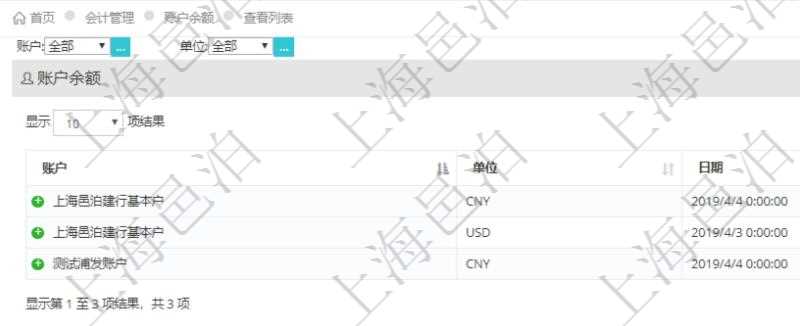 在項(xiàng)目管理軟件會(huì)計(jì)管理系統(tǒng)里，可通過(guò)查詢(xún)賬戶(hù)余額列表返回的信息有：賬戶(hù)名稱(chēng)、貨幣單位、最后更新日期、余額數(shù)額。