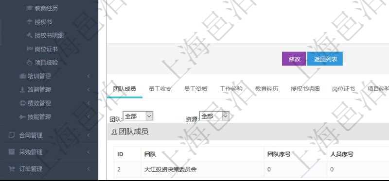 項目管理軟件人力資源管理模塊員工基本信息資料明細(xì)查詢除了包括姓名、代碼、描述、財務(wù)人、登錄賬戶、工號、性別、生日、入職日期、學(xué)歷、崗位、職稱、電話、傳真、電子郵件、單位、部門、直接主管、在職狀態(tài)、負(fù)責(zé)領(lǐng)域、標(biāo)簽、崗位職責(zé)、自我介紹、年薪下限、年薪上限、年成本、資源、照片等信息還可以關(guān)聯(lián)查詢更多相關(guān)資料。