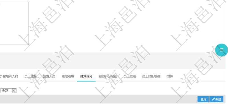 項目管理軟件人力資源管理模塊員工基本信息資料明細查詢還可以關(guān)聯(lián)查詢更多相關(guān)資料，比如績效評分：單位、部門、期間、人力資源類型、人力團隊資源、版本、績效項目、一級分類權(quán)重、二級分類權(quán)重、三級分類權(quán)重、績效項目權(quán)重、更新時間等。